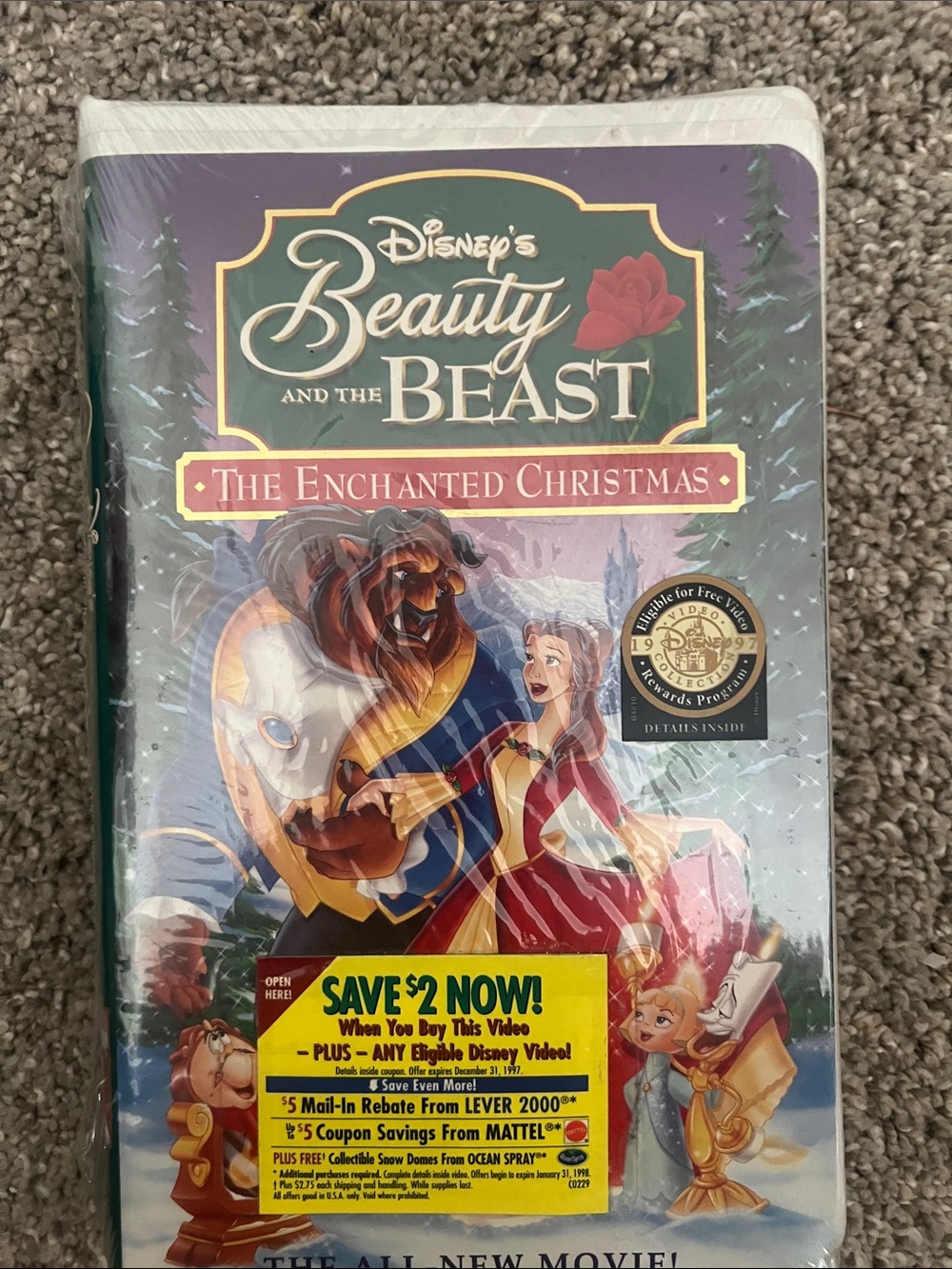 Disney Beauty and the Beast The Enchanted Christmas VHS new sealed